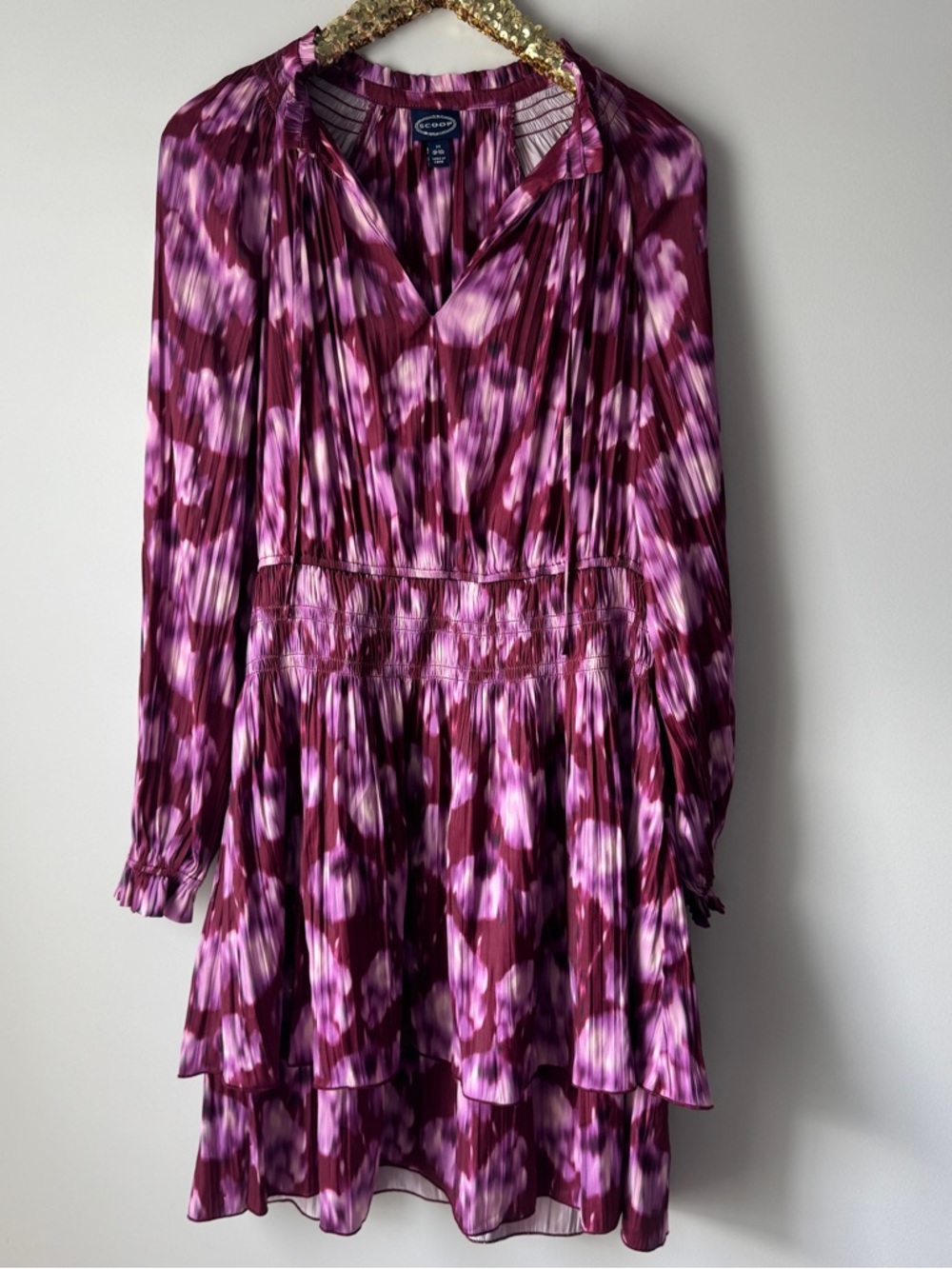 NWT Ruffle Mini Satin Dress